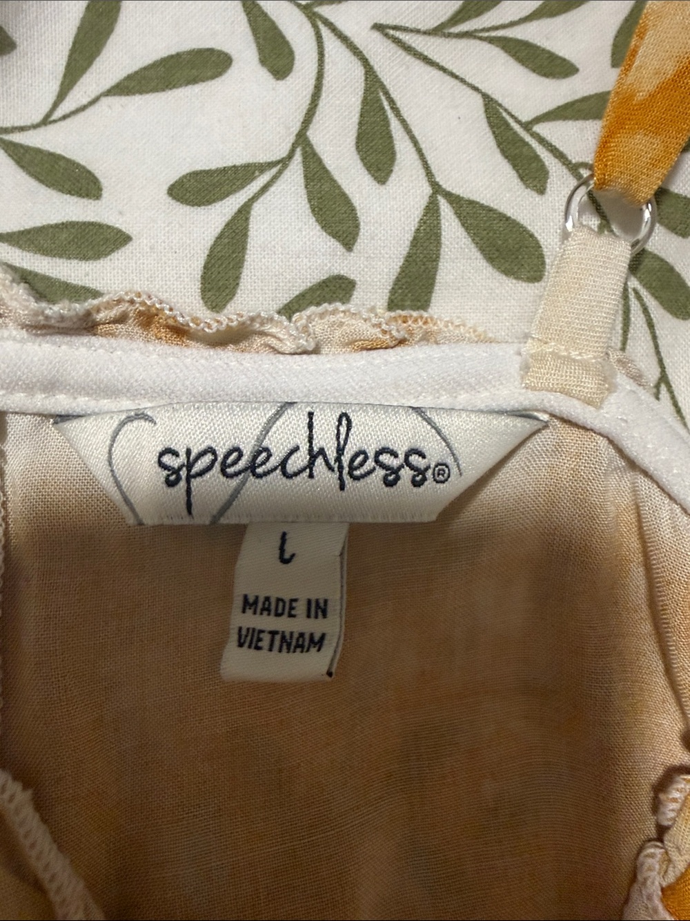 Speechless Yellow and White Tie-Dye Spaghetti Strap Dress - Picture 8 of 8